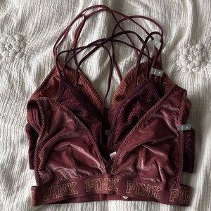 💕🥀BUNDLE🥀💕 PINK Victoria's Secret Logo Bralettes
